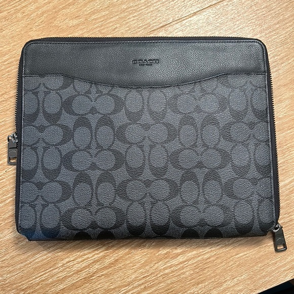 Coach Tablets & Accessories Coach Dark Grey Portfolio Tablet Holder
